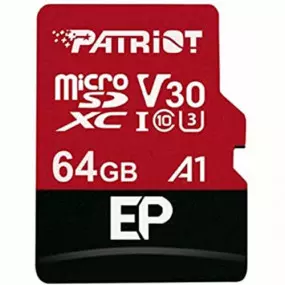 Карта пам`ятi MicroSDXC 64GB UHS-I/U3 Class 10 Patriot EP A1 R90/W80MB/s + SD-adapter (PEF64GEP31MCX)