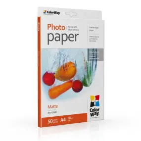 Фотобумага ColorWay матовая 190г/м2 A4 50 л. (PM190050A4)