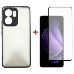 Чохол-накладка Dengos для Oppo Reno 13F Black Full Glue (DG-KM-149)