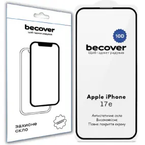 Захисне скло BeCover для Apple iPhone 17e 10D Black (715142)