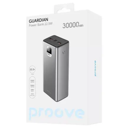 Универсальная мобильная батарея Proove Guardian 22.5W 30000mAh (PBG322210004)