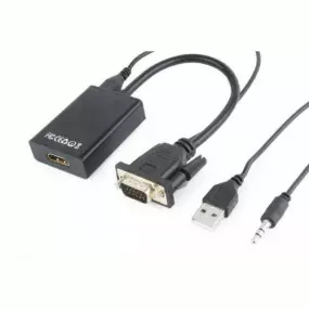 Адаптер Cablexpert HDMI - VGA (F/M)