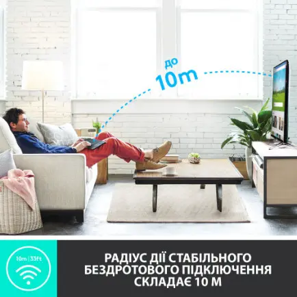 Клавиатура беспроводная Logitech K400 Plus Black (920-007145)
