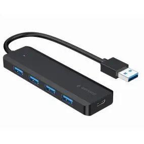 USB-хаб Gembird 4 ports USB 3.1 Black (UHB-U3P4P-02)