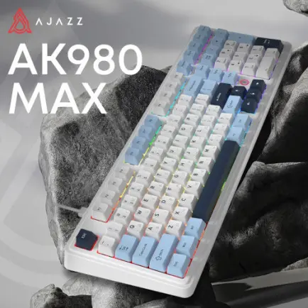 Клавиатура Ajazz AK980 Max Magnetic Switch Blue/White/Dark Blue (AK980-MAX-M-BWDB)