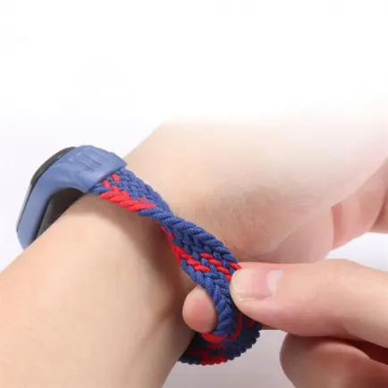 Ремешок BeCover Elastic Nylon Style для Xiaomi Mi Smart Band 5/Mi Smart Band 6 Size M Black/White (706147)