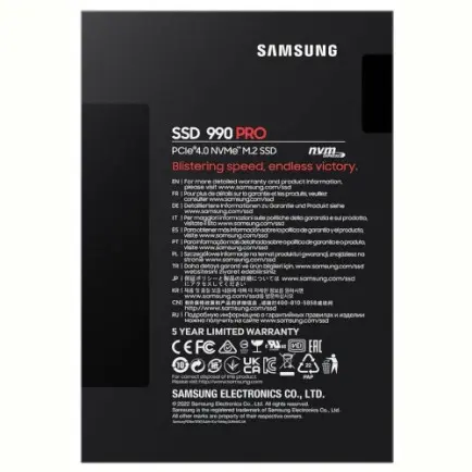 Накопичувач SSD  2ТB Samsung 990 PRO M.2 2280 PCIe 4.0 x4 NVMe V-NAND TLC (MZ-V9P2T0BW)