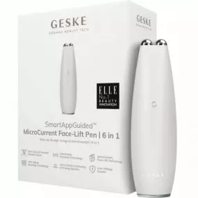 Микротоковая ручка для подтяжки лица Geske MicroCurrent Face-Lift Pen 6 в 1 White (GK000013WH01)