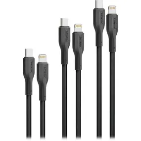 Комплект кабелей Promate USB Type-C - Lightning (M/M)