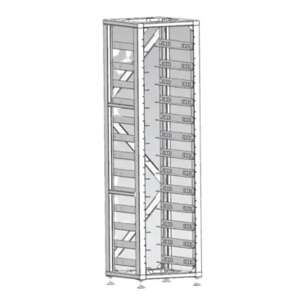 Стійка 19" 60кВт (3U х 12+1місць)