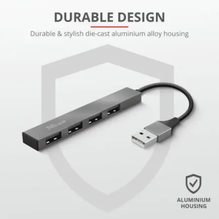 USB-хаб Trust Halyx Aluminium 4 ports (23786)