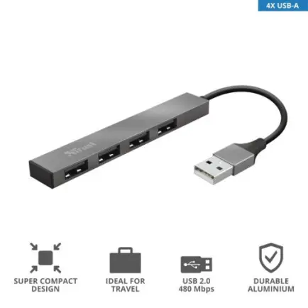 USB-хаб Trust Halyx Aluminium 4 ports (23786)
