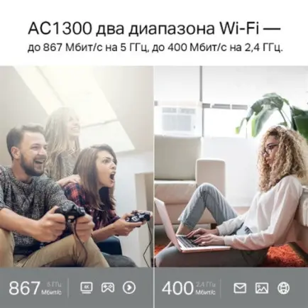 Беспроводной маршрутизатор TP-Link Archer C6 V4 (AC1200, 1xGE Wan, 4xGE LAN, MU-MIMO, 4 антенны)