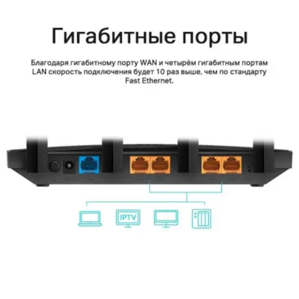Беспроводной маршрутизатор TP-Link Archer C6 V4 (AC1200, 1xGE Wan, 4xGE LAN, MU-MIMO, 4 антенны)