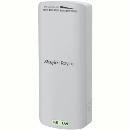 Точка доступа Ruijie Reyee RG-EST100-E комплект из 2 шт (WiFi bridge, 2,4Ghz, 300Mbps, 2xFE PoE, IP55, 2x2, CCTV, направл ант: 70°, 8dBi, 1xDC 12V, Ruijie Cloud)
