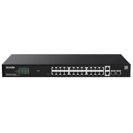 Коммутатор Tenda TEG2228P-24-410W (26xGE LAN, 2xGE SFP, 24xPoE, Cloud Managed, steel case)