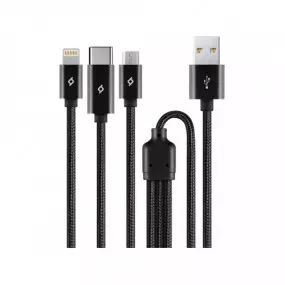 Кабель Ttec AlumiCable Trio USB Type-C - USB Type-A - Lightning - micro USB (M/M)