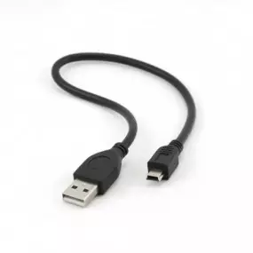 Кабель Cablexpert USB - mini USB V 2.0, 0.3 м, чорний (CCP-USB2-AM5P-1)