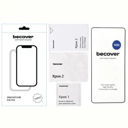 Защитное стекло BeCover для Xiaomi Redmi Note 13 4G 10D Black (711375)