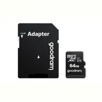 Карта памяти MicroSDXC  64GB UHS-I Class 10 Goodram + SD-adapter (M1AA-0640R12)