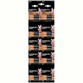 Батарейка Duracell Simply AA/LR06 BL 20шт(2штх10)