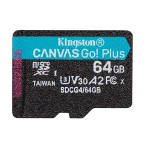 Карта пам`яті MicroSDXC  64GB UHS-I/U3 Class 10 Kingston Canvas Go! Plus R200/W200MB/s (SDCG4/64GBSP)