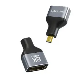 Переходник Cabletime micro HDMI - HDMI (F/M)