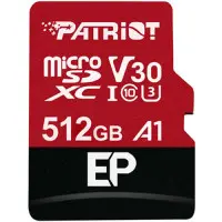 Карта памяти MicroSDXC 512GB UHS-I/U3 Class 10 Patriot EP A1 R90/W80MB/s + SD-ad..