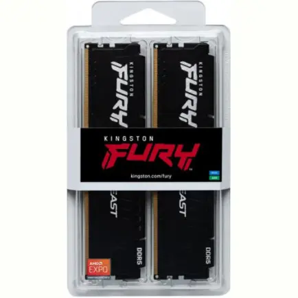 Модуль памяти DDR5 2x32GB/5200 Kingston Fury Beast Black (KF552C36BBEK2-64)