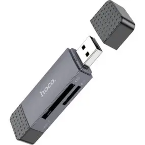 Картридер Hoco HB45 Spirit 2-in-1 USB/USB Type-C 2.0 Black (6942007620512)
