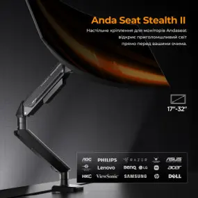 Кронштейн Anda Seat Stealth II 17"-32" White (AD-W-A6D-1S-FW)