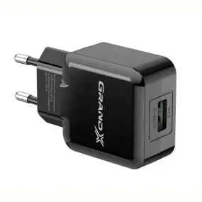 Мережевий зарядний пристрій Grand-X (1xUSB 5В/2.1А)