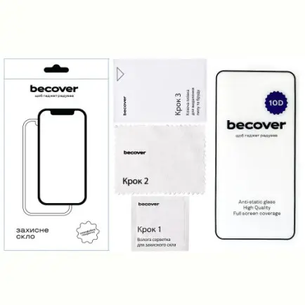 Защитное стекло BeCover для Google Pixel 8 Pro 10D Black (711492)