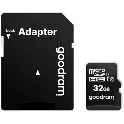 Карта памяти MicroSDHC  32GB UHS-I Class 10 Goodram + SD-adapter (M1AA-0320R12)