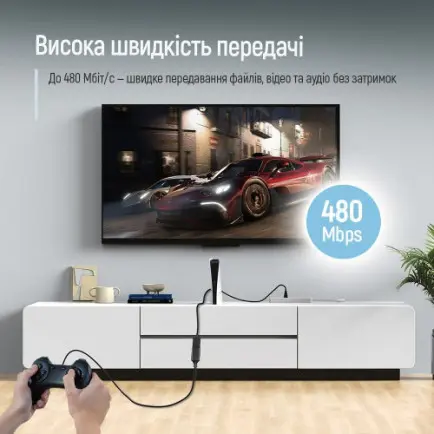 Кабель ColorWay USB - USB V 2.0 (M/F)