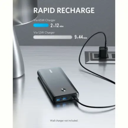 Універсальна мобільна батарея Anker PowerCore III Elite 25600 mAh 87W Black (A1291H11)