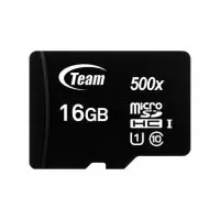 Карта памяти MicroSDHC  16GB UHS-I Class 10 Team Black (TUSDH16GCL10U02)