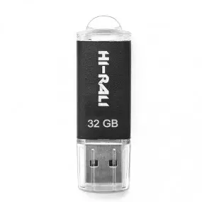 Флеш-накопичувач USB 32GB Hi-Rali Rocket Series Black (HI-32GBVCBK)