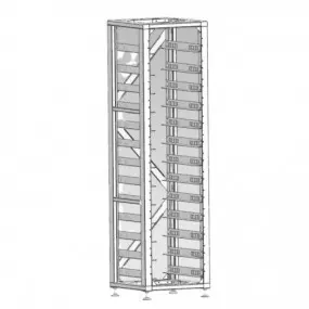 Стійка 19" 60кВт (3U х 12+1місць)