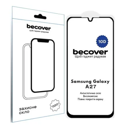 Захисне скло BeCover для Samsung Galaxy А27 SM-A276 10D Black (714915)