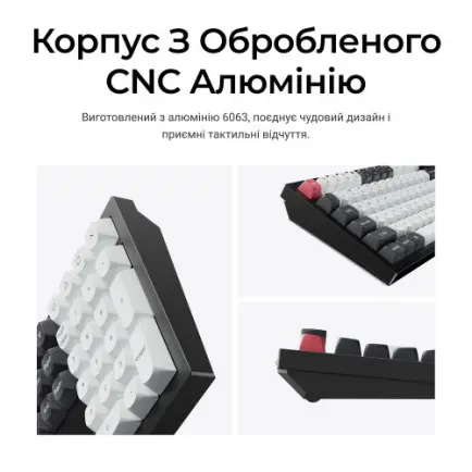 Клавіатура бездротова Keychron Q6 HE Magnetic Switch Black RGB (Q6H-M1-UA)
