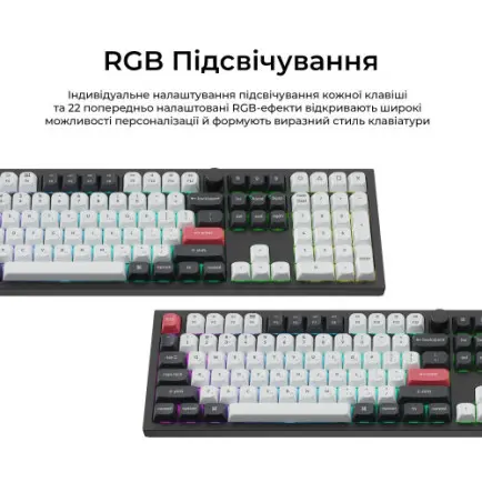 Клавіатура бездротова Keychron Q6 HE Magnetic Switch Black RGB (Q6H-M1-UA)