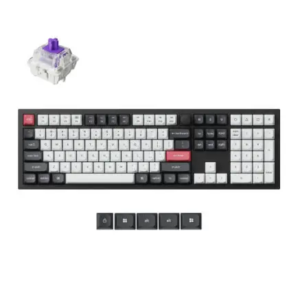 Клавіатура бездротова Keychron Q6 HE Magnetic Switch Black RGB (Q6H-M1-UA)