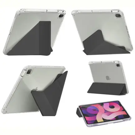 Чeхол-книжка BeCover Ultra Slim Origami Transparent с креплением Apple iPad Air 11" M4 2026 Black (715183)