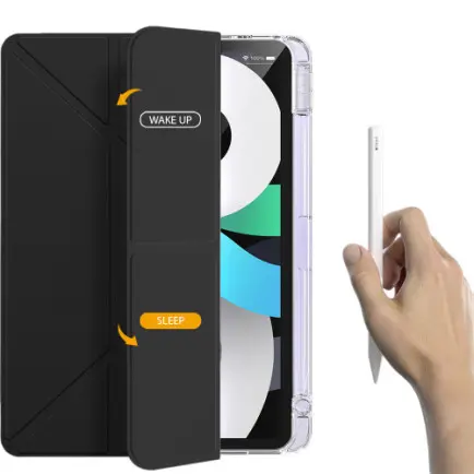 Чeхол-книжка BeCover Ultra Slim Origami Transparent с креплением Apple iPad Air 11" M4 2026 Black (715183)