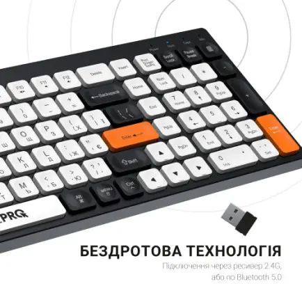 Клавиатура беспроводная OfficePro SK985BO Bluetooth Black/White