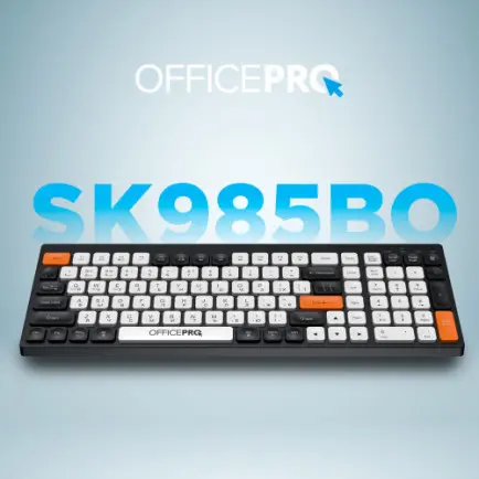 Клавиатура беспроводная OfficePro SK985BO Bluetooth Black/White