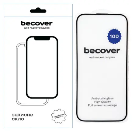 Защитное стекло BeCover для Apple iPhone 16 10D Black (712321)