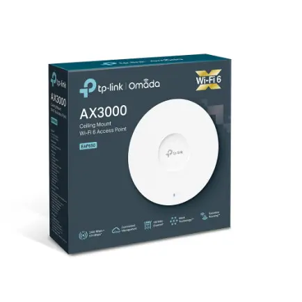 Точка доступа TP-Link EAP650 (AX3000,1хGE WAN,Passive PoE, 2 внутренние антены)