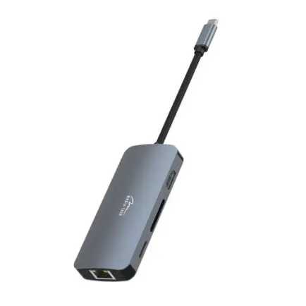 Док-станция Media-Tech USB-C HDMI/USB 3.0x3/RJ45/SD/MicroSD/PD 100W (MT5044)